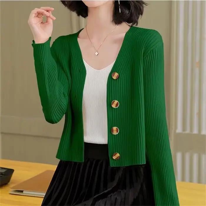 Cardigan à col en v pour femmes