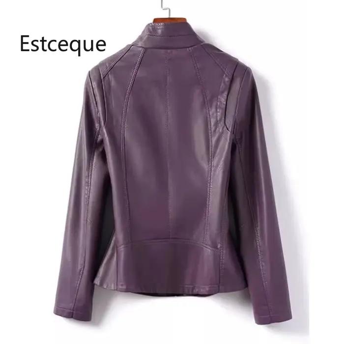 Nouveau printemps automne femmes manteau de peau de mouton 2025 cuir veste coréenne femme col montant couverture