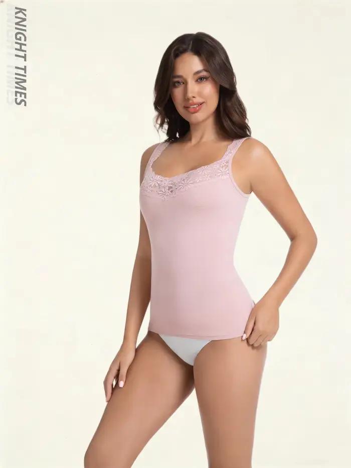 KNIGHT TIMES 1 pièce gilet sans manches pour femme avec décoration florale en dentelle