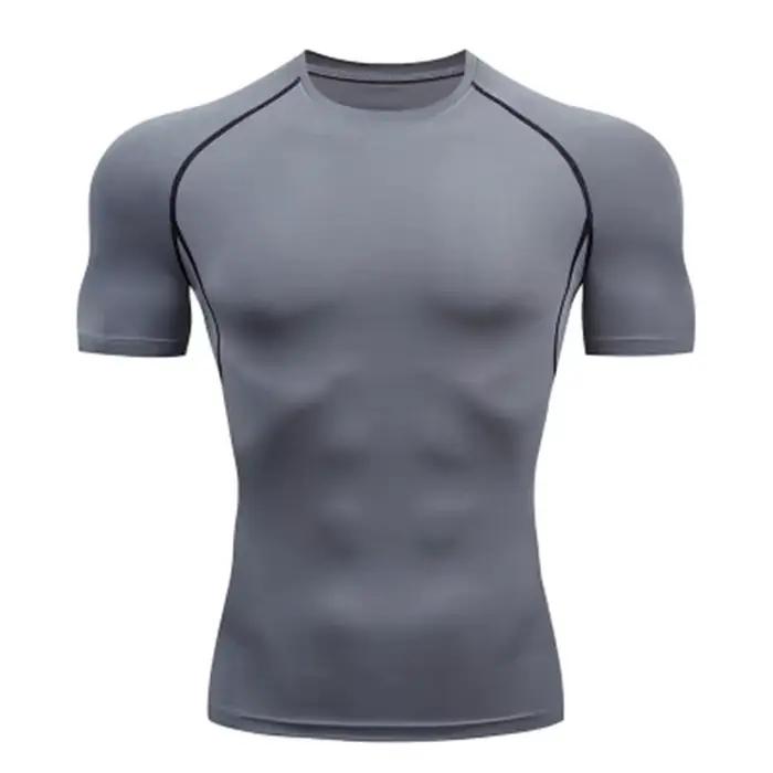 T-shirt de compression élastique respirant pour homme