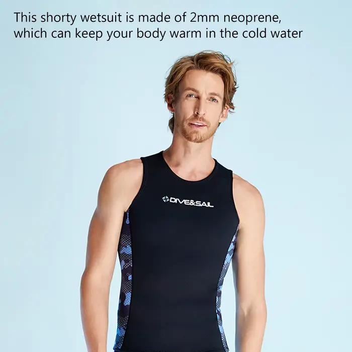 Hommes combinaison gilet surf Sports nautiques maillot de bain gilet plongée sans manches gilet pour canoë natation hommes maillot de bain gilet
