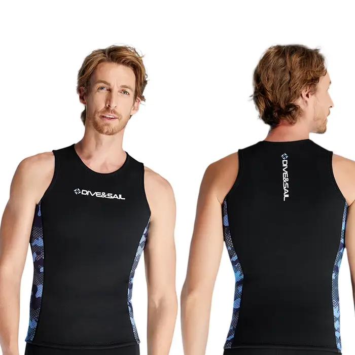 Hommes combinaison gilet surf Sports nautiques maillot de bain gilet plongée sans manches gilet pour canoë natation hommes maillot de bain gilet