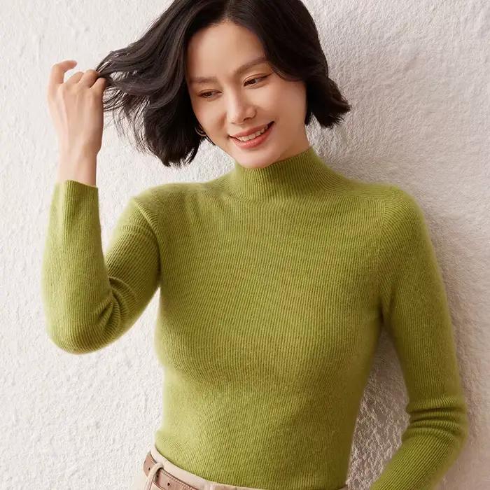 Nouveau pull pour femme en cachemire pur à 100 %