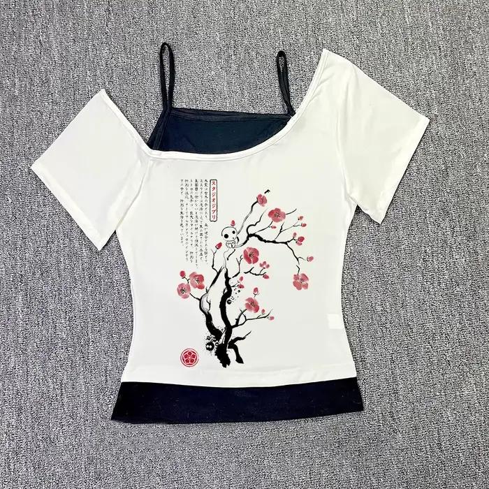 Beau motif de fleurs imprimé gilet femmes haut court décontracté hauts à la mode mignon confortable sexy femme