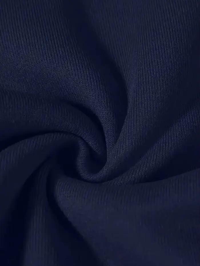 Sweat-shirt à capuche bleu marine avec imprimé nœud