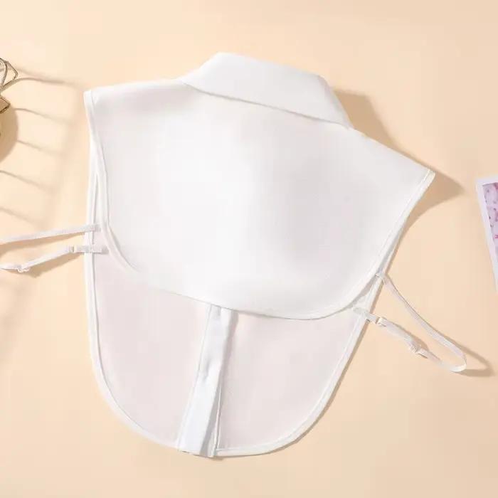 Nouveau Col Amovible en Chiffon Chiffonné Élégant et Tendance pour Femme