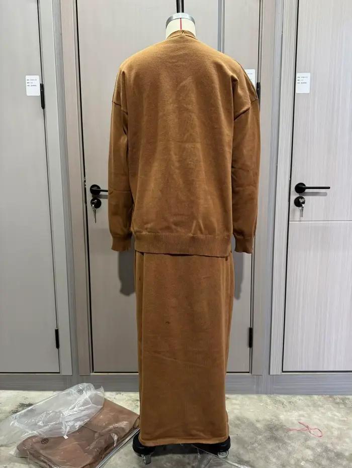 Mode pull décontracté manteau femmes Vintage automne hiver robe