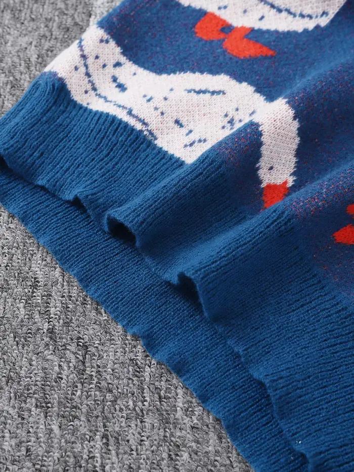 Nouveau populaire automne hiver mignon canard Jacquard motif pull
