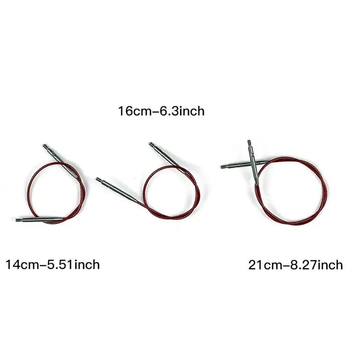 Lot de 12 paires d'aiguilles circulaires détachables de 5 cm et 8 cm
