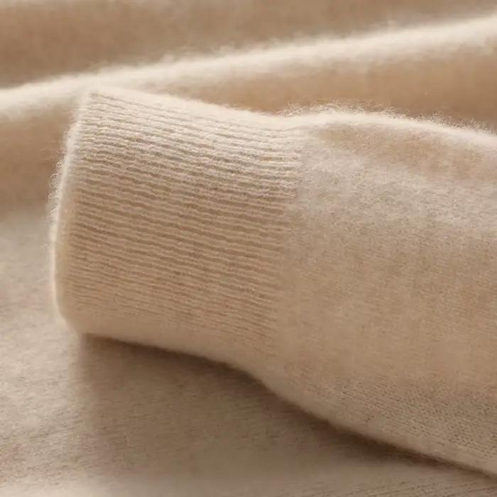 Pull en laine mérinos pour hommes, col rond, tricoté, à capuche, en cachemire similaire, polyvalent, basique, nouvelle collection printemps automne 100%