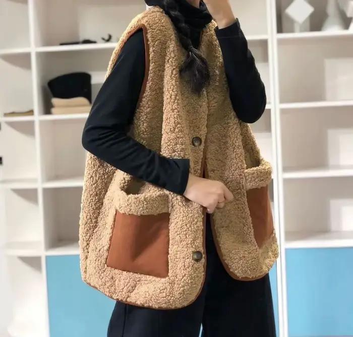 Haut ample pour femme, pour l'automne et l'hiver, nouvelle veste gilet, 2025