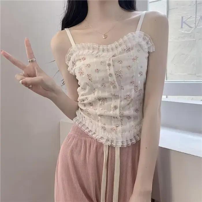 Gilet floral sexy en dentelle française avec un beau dos enveloppé autour d'un