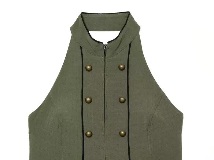 KONDALA Gilet Chic Vintage pour Femme avec Fermeture Éclair et Boutons