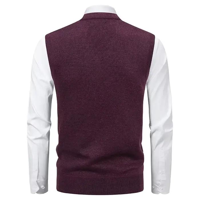 Pull tricoté à col en v pour hommes, chaud, décontracté, mode, grille de diamant, Design de fleurs torsadées, haut polyvalent, nouvelle collection automne hiver