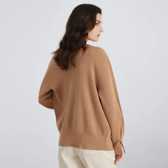 BC735-Pull 100% Laine, Gilet de Luxe, Vêtement d'Hiver Décontracté