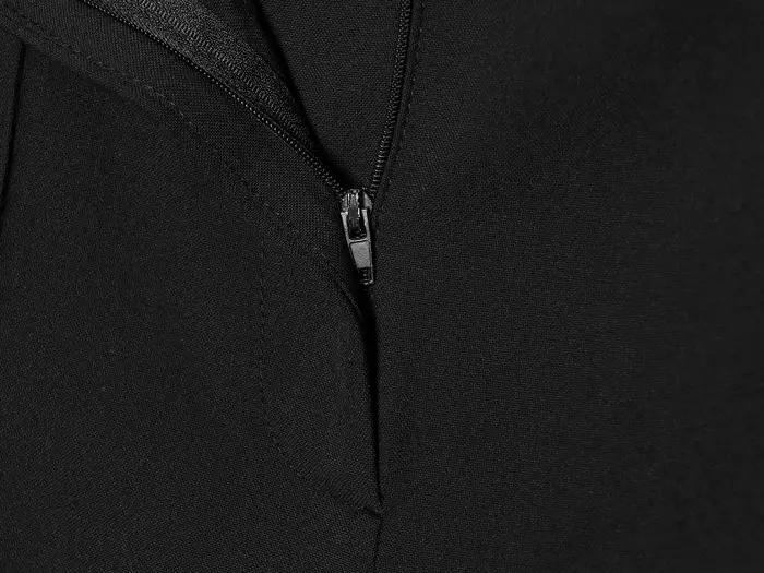 Ensemble gilet sans manches col en V ajusté avec poches et pantalon droit taille mi-haute à bordure décorative décontractée pour femme 2026
