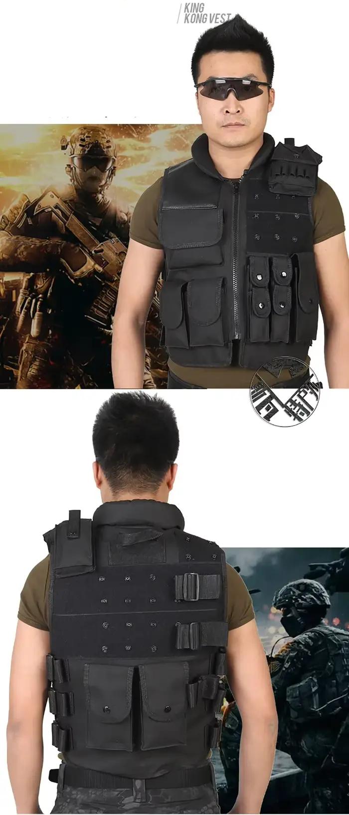 Équipement de protection pour la chasse, DulglaUnisex, Glaçage noir, CS, Paintball, Molle, Randonnée, Haute qualité