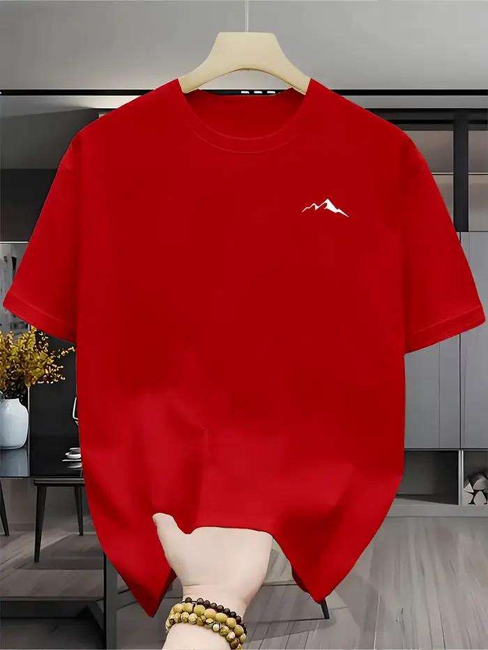 Nouveau T-shirt à col rond au toucher naturel, T-shirt respirant pour homme, T-shirt au style créatif, T-shirt décontracté à séchage rapide, T-shirt pour homme