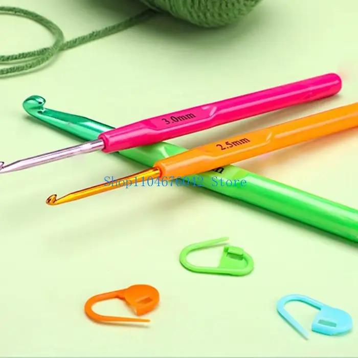 Ensemble de 10 crochets en plastique pour tricots pulls écharpes et accessoires création textile