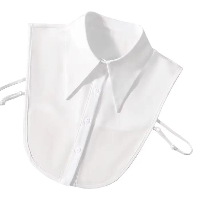 Nouveau Col Amovible en Chiffon Chiffonné Élégant et Tendance pour Femme
