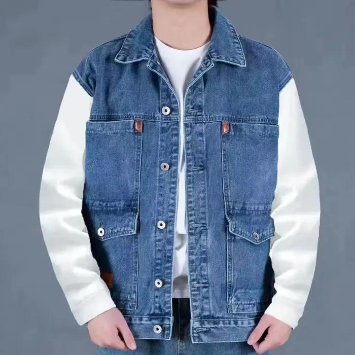 Gilet en jean rétro d'été tendance pour hommes, veste Cargo sans manches, vêtements de travail multi-poches
