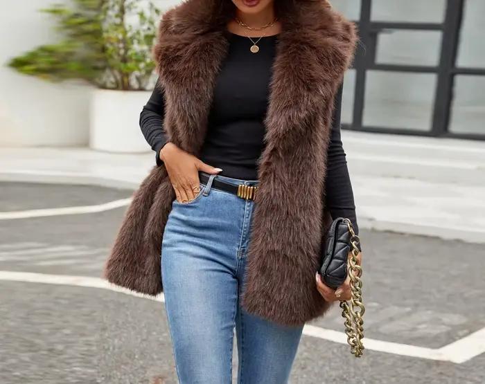 2025 nouveau gilet ample à col montant pour femmes chaud