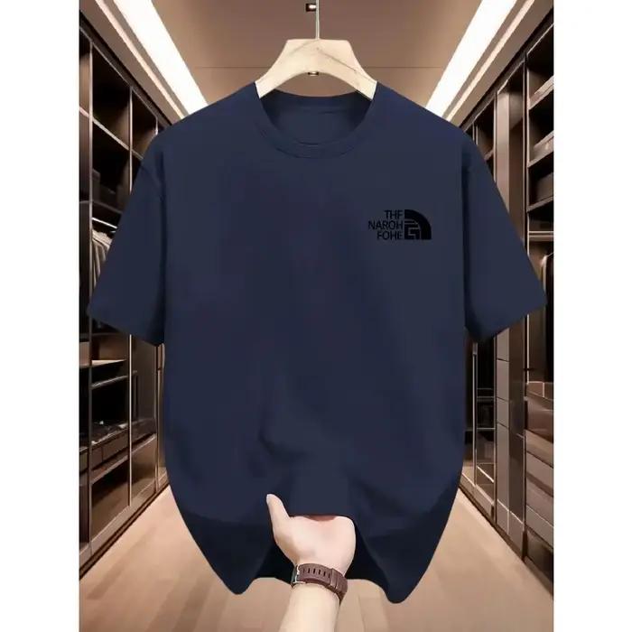 T-shirt à manches courtes et col rond pour hommes, T-shirt polyvalent et décontracté, imprimé, doux et tendance