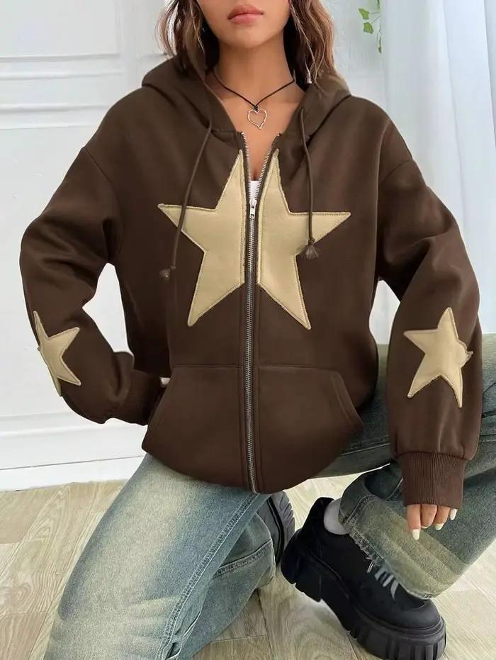 Cardigan minimaliste de style américain avec capuche