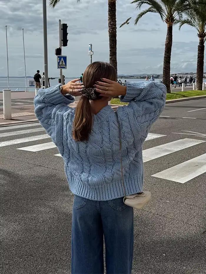 Pull à motif ample en polyester et coton pour femme, coupe décontractée, col rond, confortable et résistant pour les journées automnales et hivernales, idéal pour les activités sportives et les sorties sociales