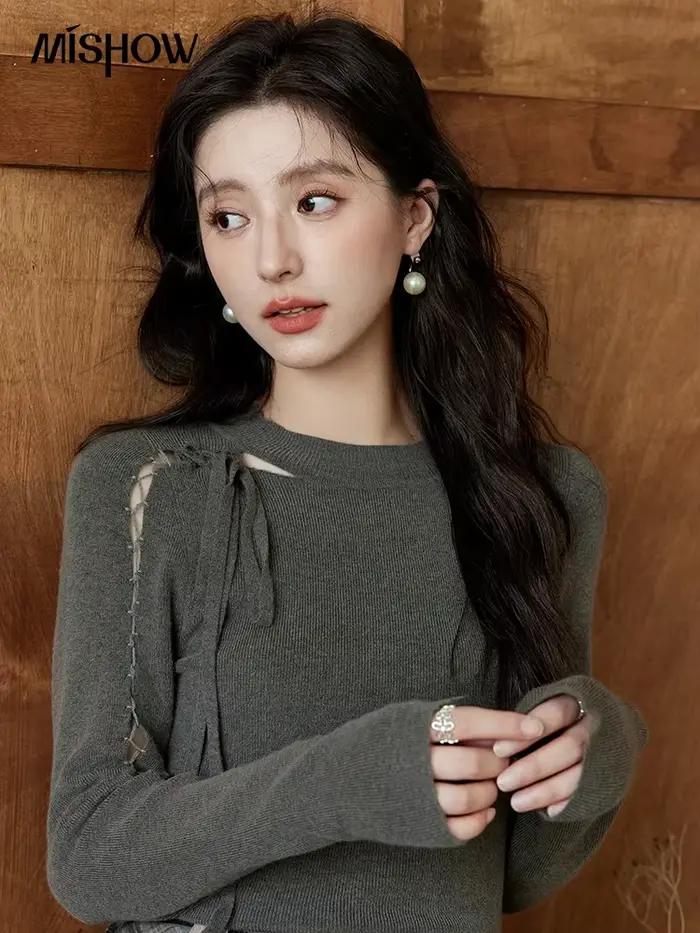 Pull en tricot astronomique à manches longues pour femme