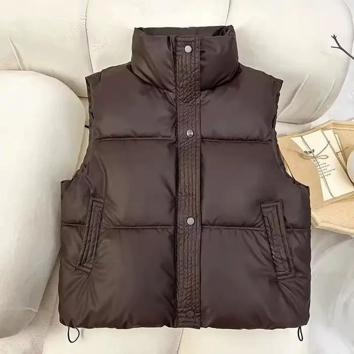 Femmes coton gilet 2025 automne hiver Version coréenne vers le bas