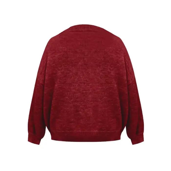 Pull femme à col rond ample en automne et en hiver 2025