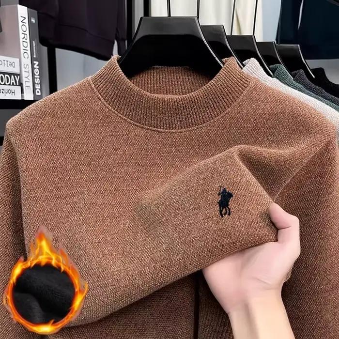 Pull confortable tricoté brodé de poney de marque Paul classique pour l'automne et l'hiver