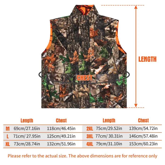 Blouson de chasse en fibre orange pour homme, gilet d'extérieur, manteau de champ respirant, nombreuses poches, camsalomon