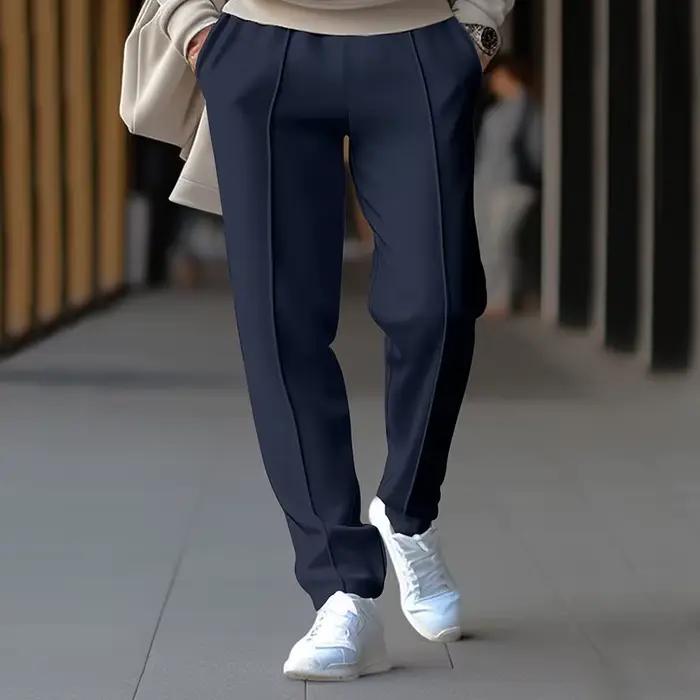 Viser de survêtement décontractés minces pour hommes, pantalons de survêtement à la mode, pantalons de survêtement de sport gaufré, pantalons de survêtement à taille élastique FJG, printemps, automne,