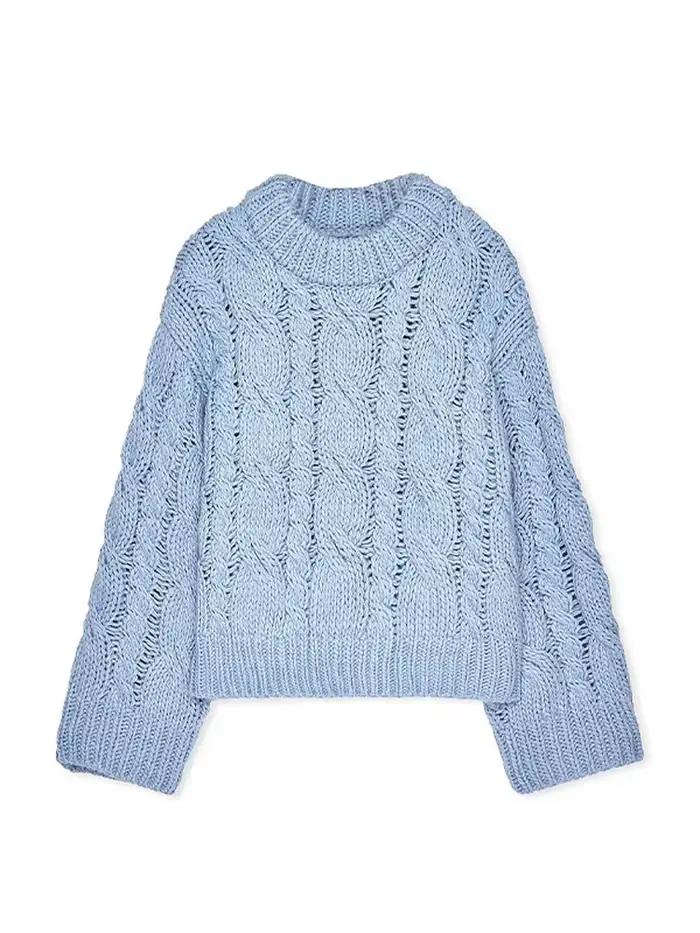Pull à motif ample en polyester et coton pour femme, coupe décontractée, col rond, confortable et résistant pour les journées automnales et hivernales, idéal pour les activités sportives et les sorties sociales