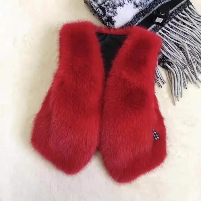 Femmes gilet de fourrure nouveau automne hiver femme