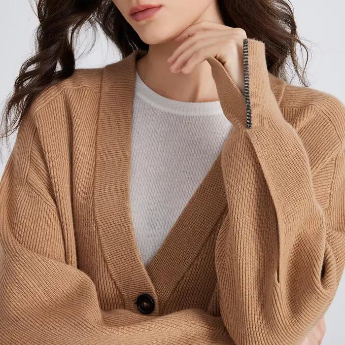 BC735-Pull 100% Laine, Gilet de Luxe, Vêtement d'Hiver Décontracté