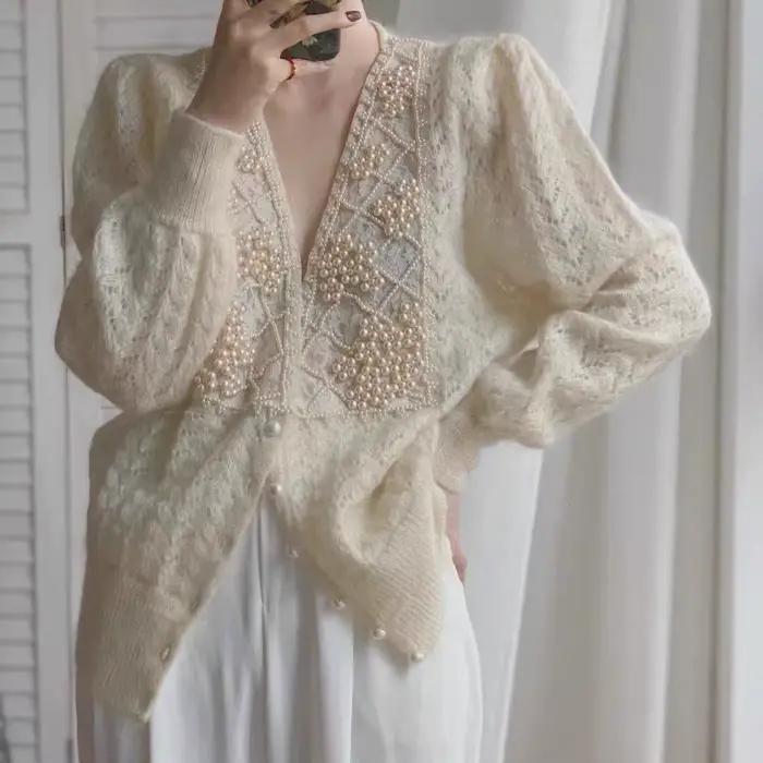 Cardigan pull veste femme printemps 2026 nouveau tempérament haut ample