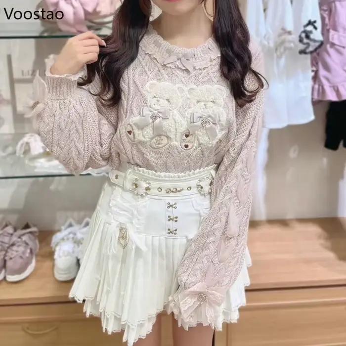 Pull tricoté Vintage Style Lolita pour filles