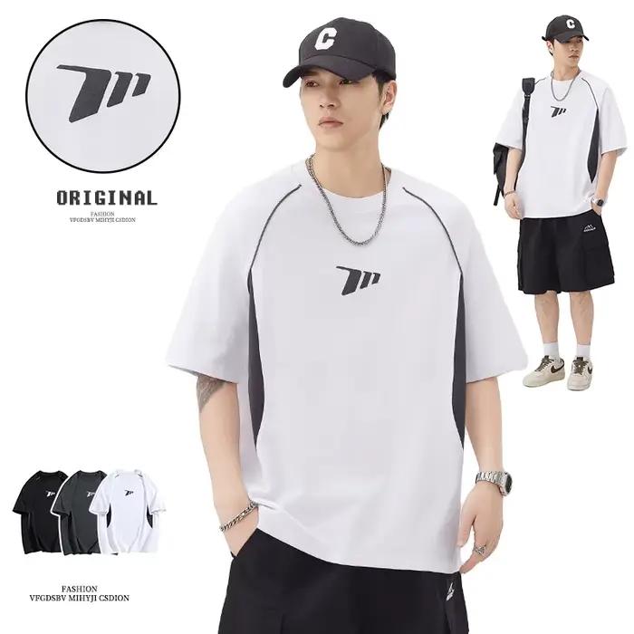 T-shirt à manches courtes col rond pour homme, mode jeune, coton, été, léger, imprimé, décontracté, confortable, respirant