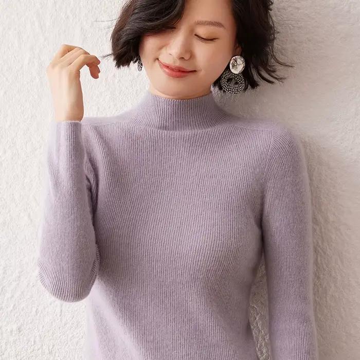 Nouveau pull pour femme en cachemire pur à 100 %