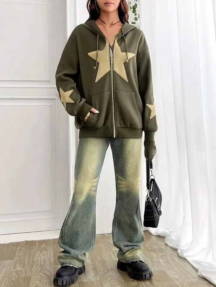 Cardigan minimaliste de style américain avec capuche