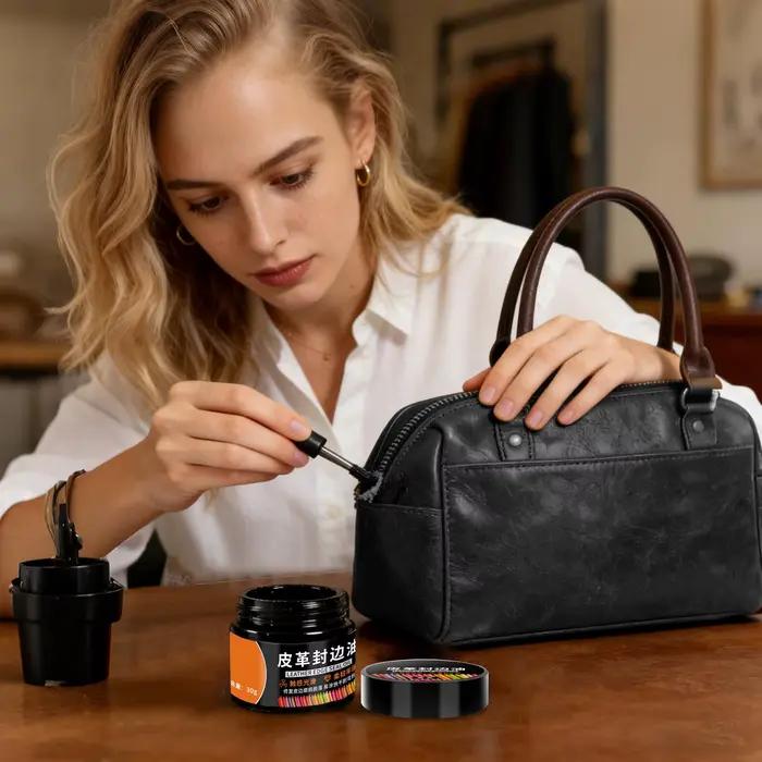 Baume pour cuir noir réparation protection chaussures meubles canapés revitalisation durable usage intérieur