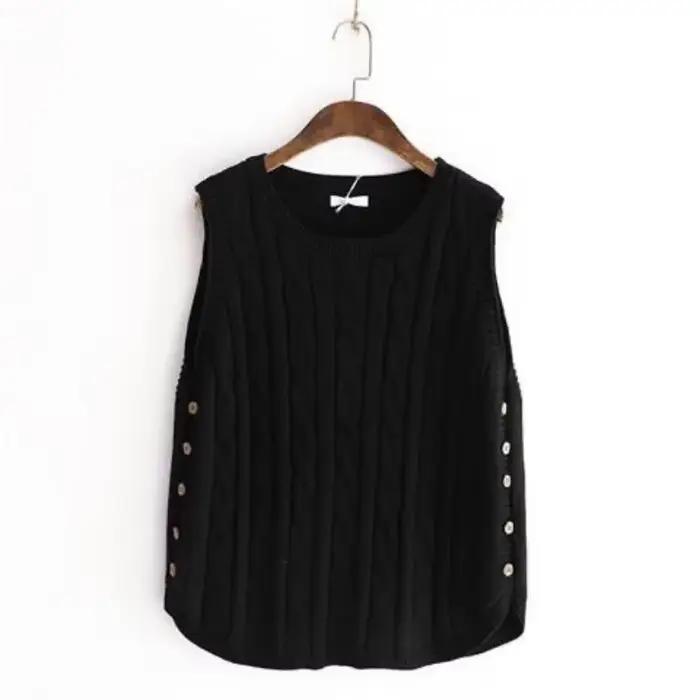Gilet sans manches femme tricot ample préppy automne hiver pour jeune occasion spéciale hauts polyvalents années 2000