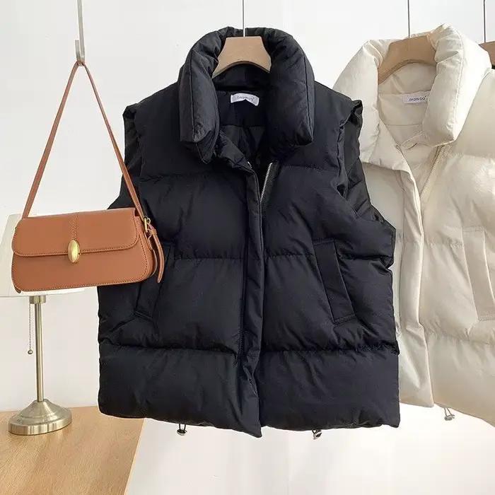 2025 vers le bas coton gilet femmes automne hiver court ample