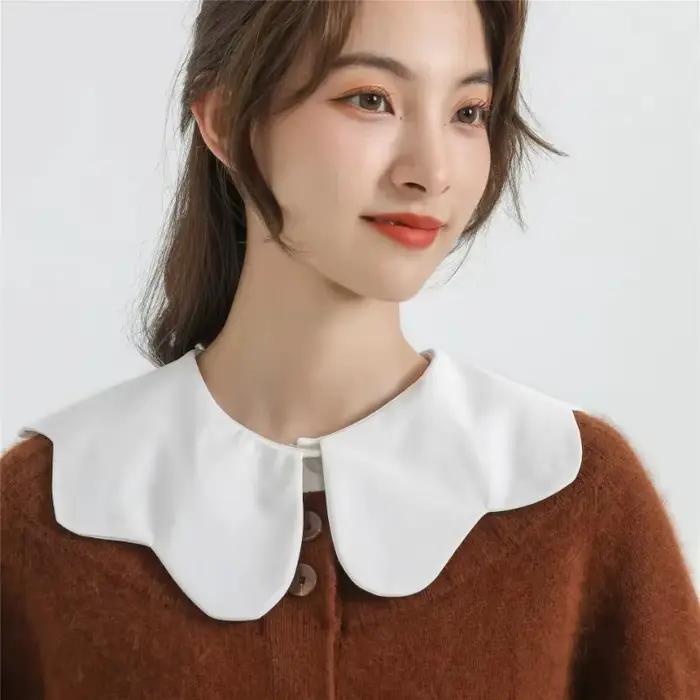 Faux col chemise femmes châle détachable col de chemise demi-chemise Blouse hauts Faux col femmes vêtements accessoires Faux Col