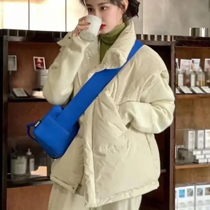 Couleur unie fermeture éclair femmes gilets assez chaud froid Demi-saison dame rembourré coton Giletes vêtements d'hiver élégant travail décontracté