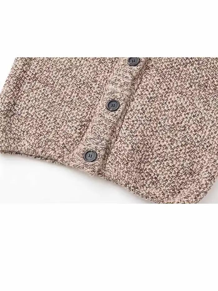Gilet sans manches en tricot chaud pour femme