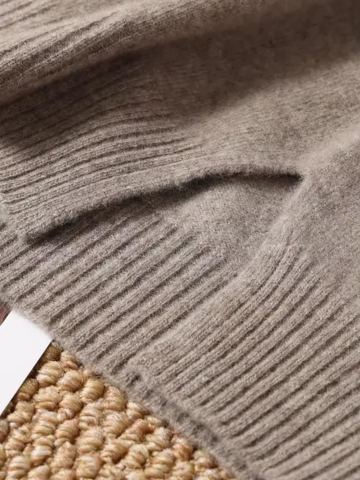 Gilet en laine mérinos pour femmes, col en V, coupe ample, décontracté, automne hiver, élégant et confortable